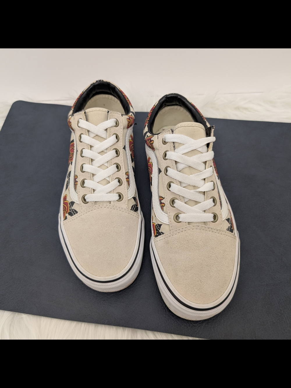 🌹 Vans Mary Rand Floral Rose Sneakers – Men’s 6 / Women’s 7.5